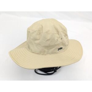 Aftco Fishing Bucket Hat Sun Wide Brim Khaki Tan Nylon‎ Outdoor Hiking Sun Sea